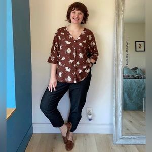 Vetta Capsule Boyfriend Shirt (Limited Edition Floral Print) - Size Large